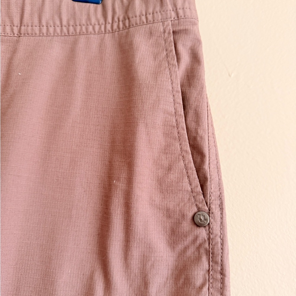 Vuori Women's hiking drawstring pull on organic cotton Pants - Mauve size‎ large - Picture 6 of 15